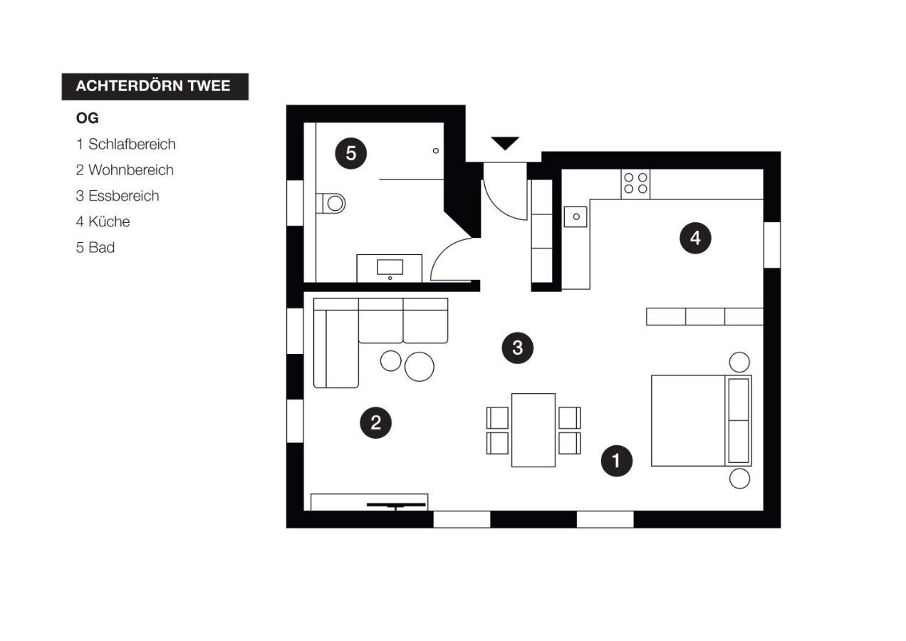Apartament Achterdoern Twee Fehmarn Zewnętrze zdjęcie